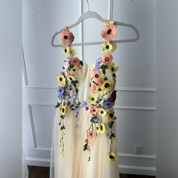 Kiss Prom Midi Floral Gown - Picture 2 of 3